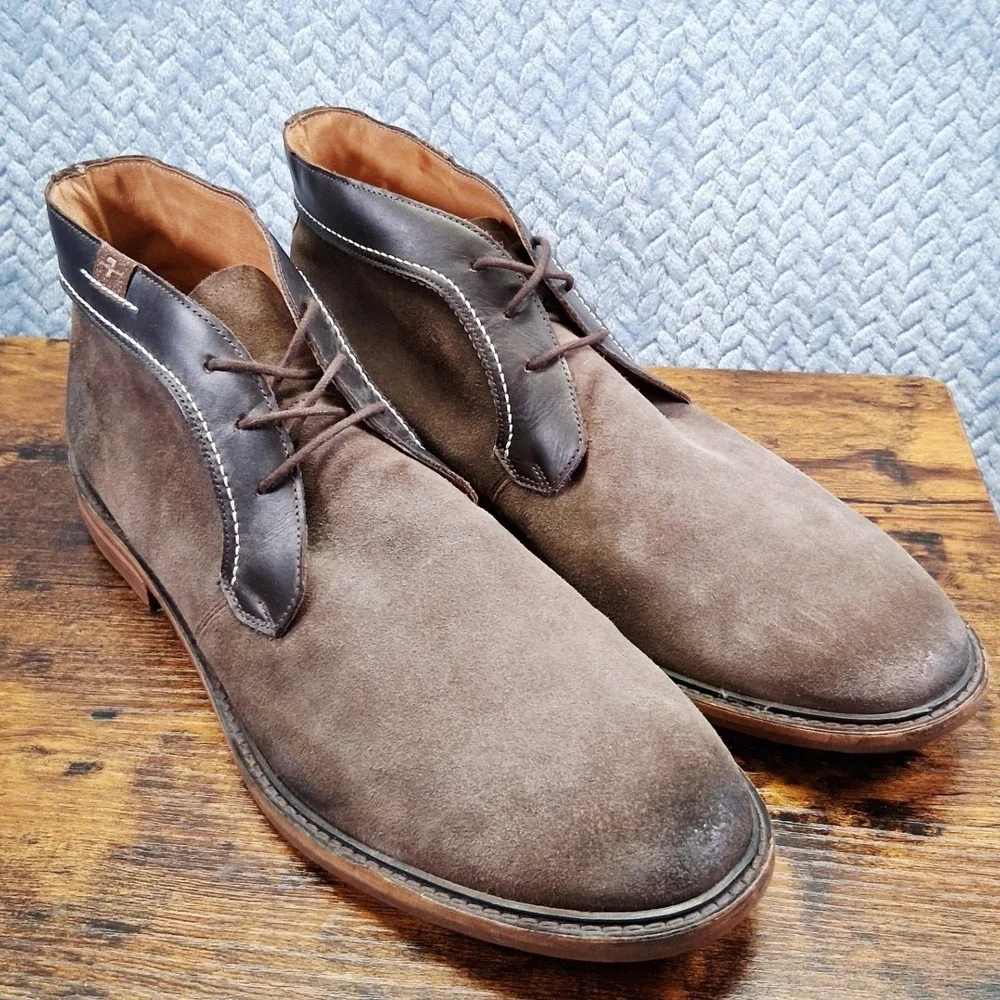 7 For All Mankind Mens Brown Suede Leather Chukka Boots SJ400111 Size 13 US